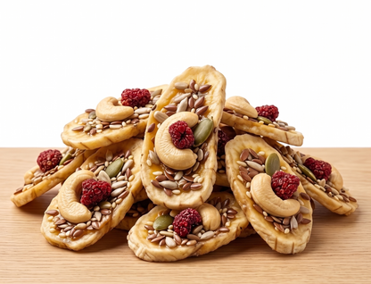 Premium Banana Seed Crunch, Slices Coated with Premium Seed Mix