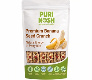 Premium Banana Seed Crunch, Slices Coated with Premium Seed Mix