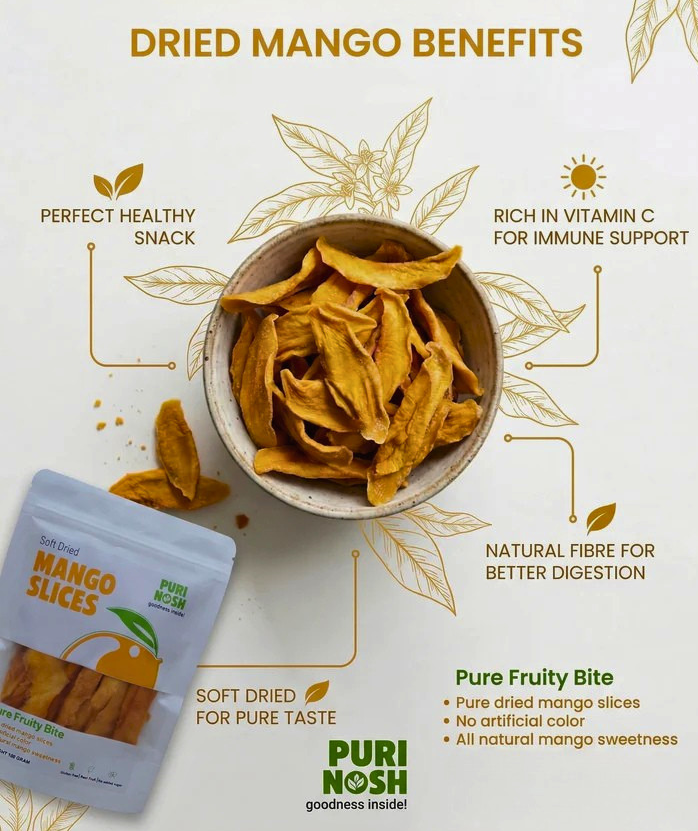 Naturally Sweet, Soft Dried Mango Slices